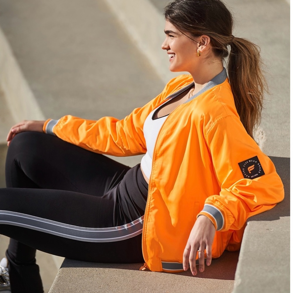Fabletics Satin bomber jacket- XS